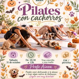 🧘‍♀️ PILATES CON CACHORROS EN CAMPELLO – Clase solidaria  🐾